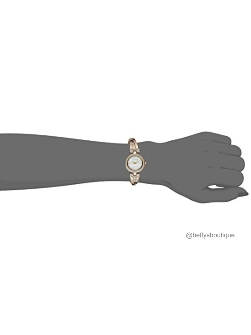 Anne Klein Crystal Bangle Watch & Bracelet Set, Japanese Quartz, Gold Tone
